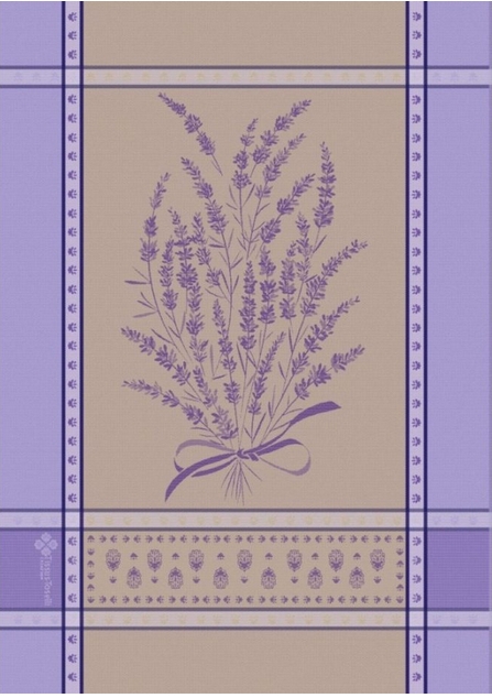 Geschirrtuch, 50 x 70 cm "Grignan", lila-beige