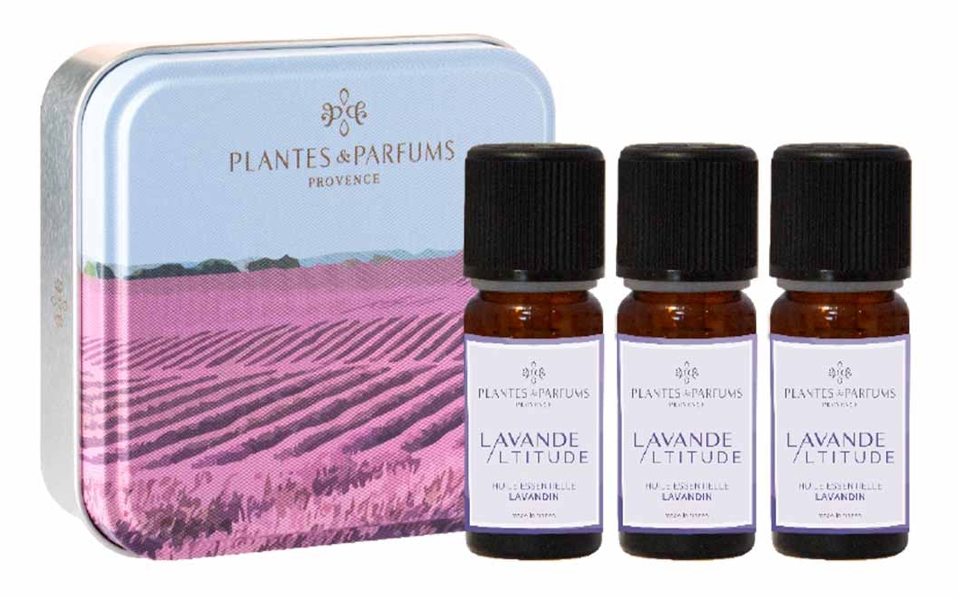 Ätherisches Öl-Trio, 3 x 10 ml "Lavandin" in Metalldose