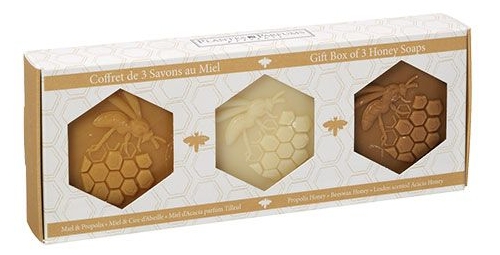 Honigseife im Dreierpack "Akazie, Bienenwachs, Propolis", 3 x 100 g