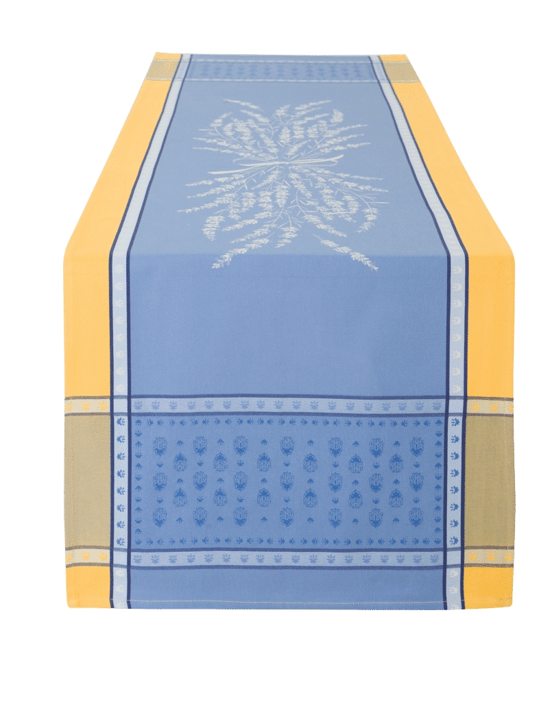 Tischläufer, 160 x 50 cm "Grignan", gelb-blau
